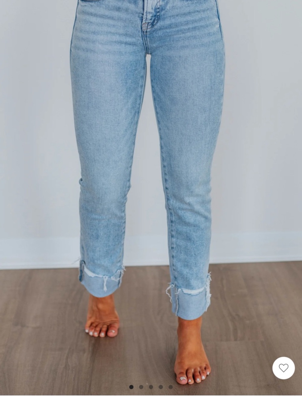 High rise Light Wash Distressed jeans